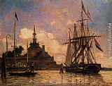 The Port of Rotterdam by Johan Barthold Jongkind